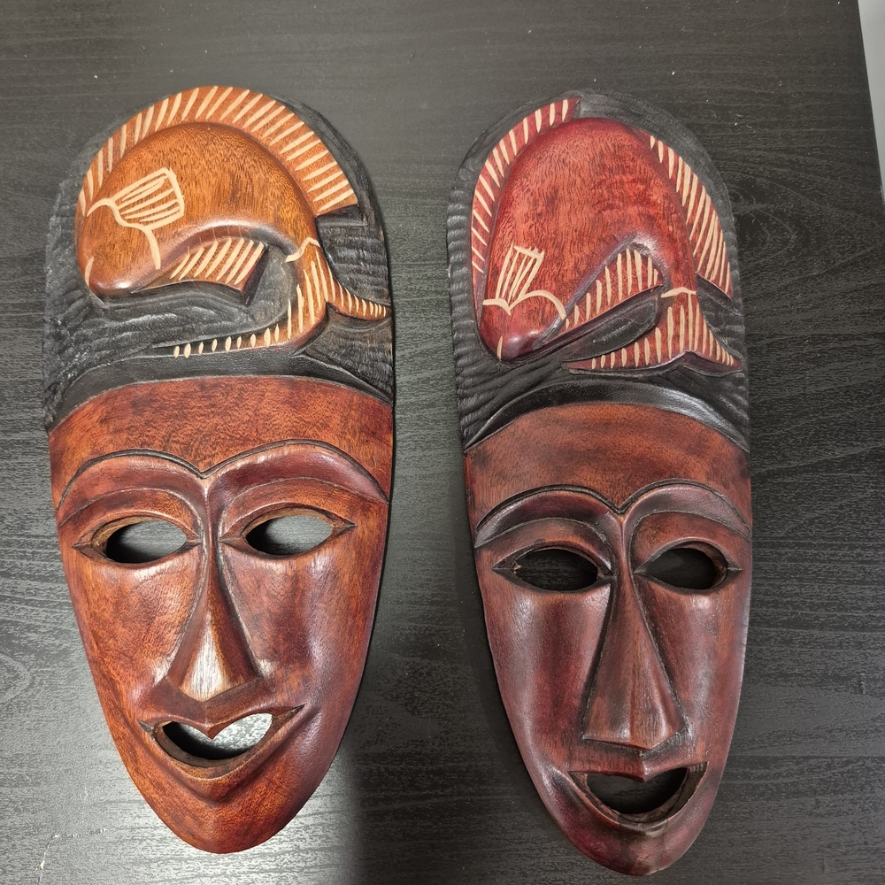 Handcrafted Wooden Tribal Masks